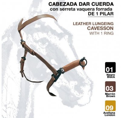 Oferta Cabezada dar cuerda con serreta vaquera forrada de 1 pilar