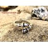 Anillos casco caballo TORNADO. Plata envejecida