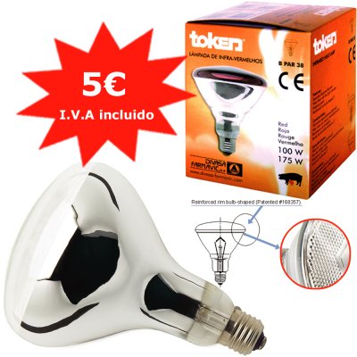 * Oferta lámpara infrarroja para pollitos