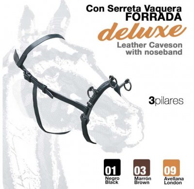 Oferta Cabezada dar cuerda con serreta vaquera forrada de 3 pilares
