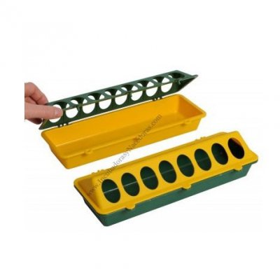 Comedero pollos 30 cm verde/amarillo
