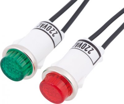 Lámpara neón con cable Ø 13 mm