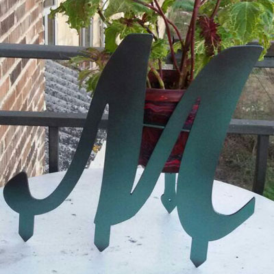 Macertero con forma de letras