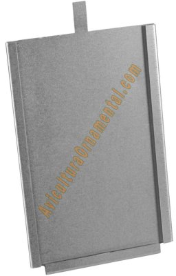 Porta tarjetas galvanizado.