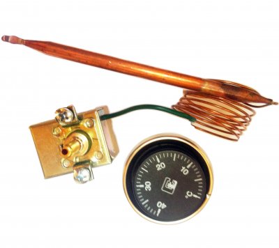 Termostato mecánico sin caja. Max.16 amp
